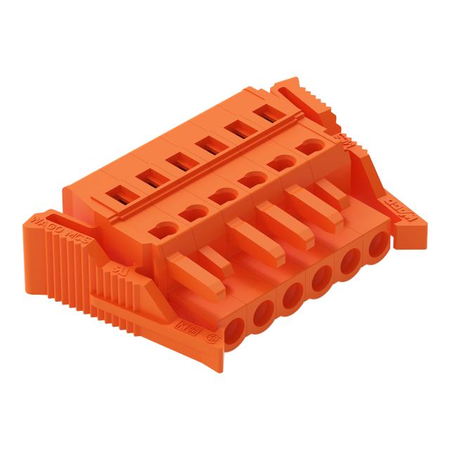 Gniazdo MCS-MIDI Classic 6-biegunowe pomarańczowe raster 5,08mm /50szt./ 231-306/037-000 WAGO