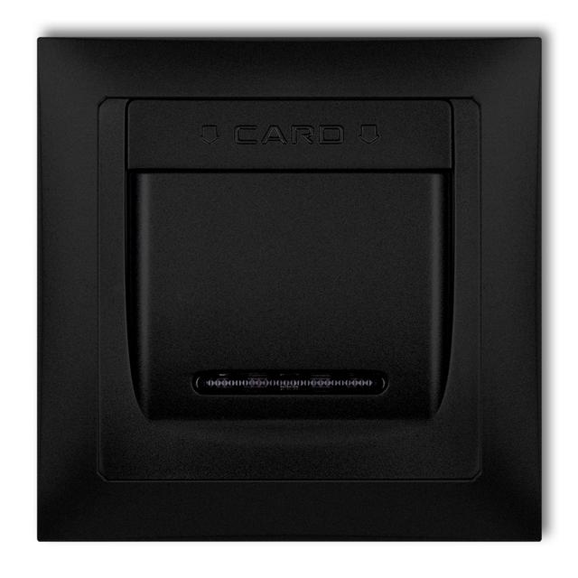 DECO Łącznik hotelowy z ramką uniwersalną pojedynczą z tworzywa DECO Soft czaerny mat