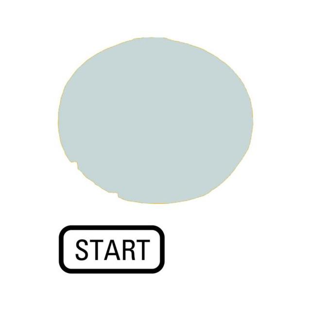 M22-XDL-W-GB1 Soczewka do przycisku 22mm płaska biała z opisem /START/ 218329 EATON