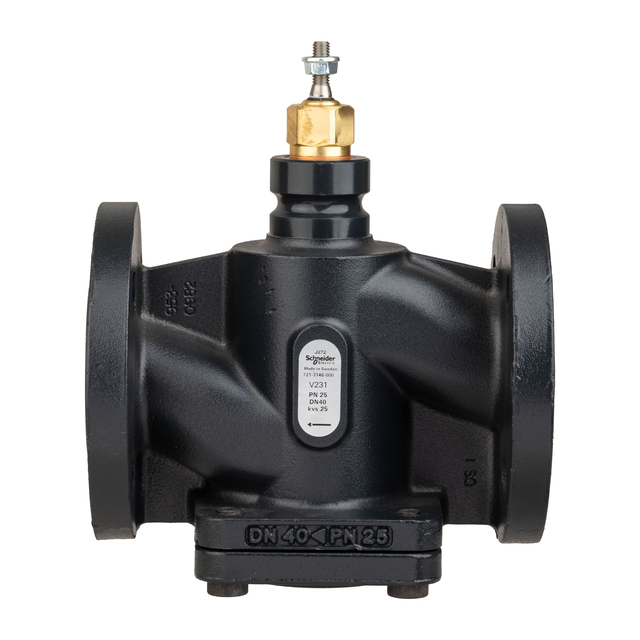 V231, zawór regulacyjny, 2-drogowy, DN40, kvs 25, przyłącze kołnierzowe, medium -20…150°C, PN25