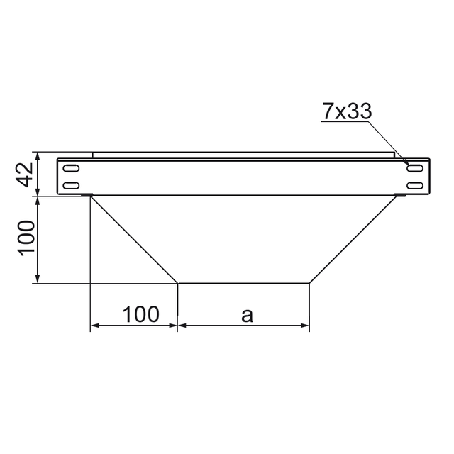 Trójnik redukcyjny 100x42mm Grubość 1,00 mm TRBJ100H42 145102 BAKS