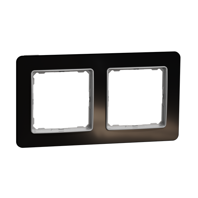 Sedna Design & Elements Ramka podwójna szkło czarne efekt szkła SDD361802 Schneider