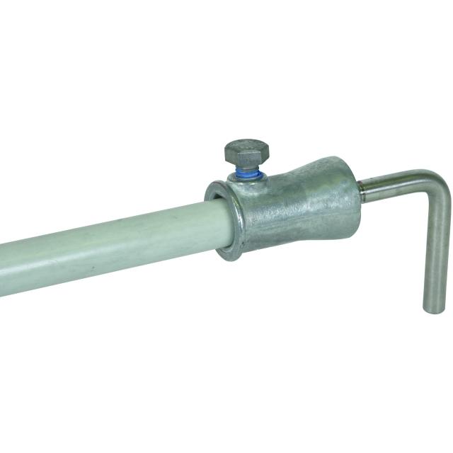 Gniazdo z adapterem fi 16 mm, drut wygięty 90 st., stal nierdzewna NIRO