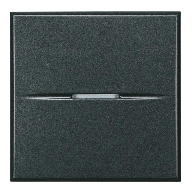 AXOLUTE - Przycisk jednobiegunowy NO 10A (zaciski automatyczne) 2 moduły AXIAL antracyt, Bticino