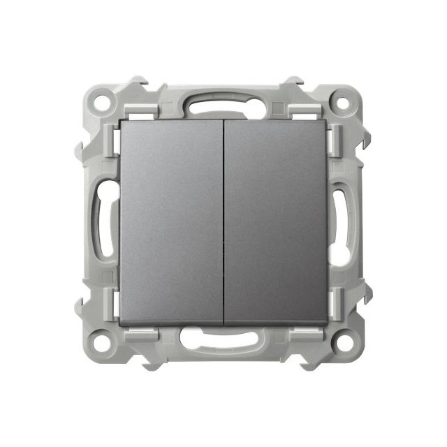 SZAFIR Łącznik dwugrupowy świecznikowy - kolor szary mat