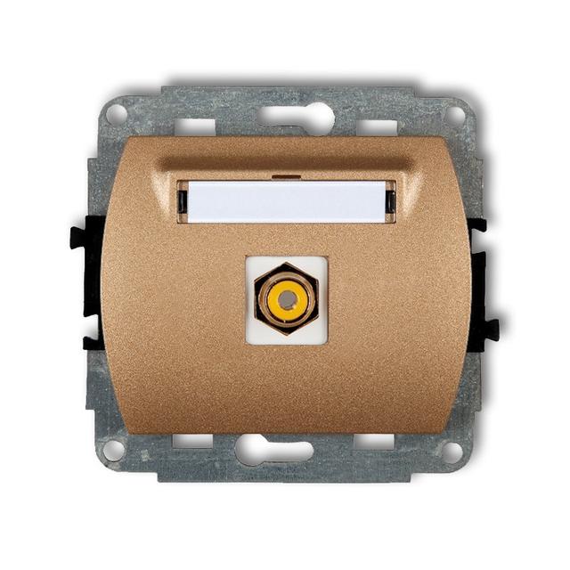 TREND Mechanizm gniazda pojedynczego RCA (typu cinch - żółty, pozłacany) złoty metalik