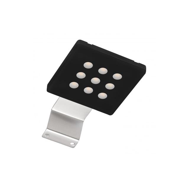 OPRAWA NA WYSIĘGNIKU LEDOWA KWADRATOWA EVITA, 12V DC, 2.2W, 9 SMD5630, CIEPŁY BIAŁY, KOLOR OPRAWY CZ