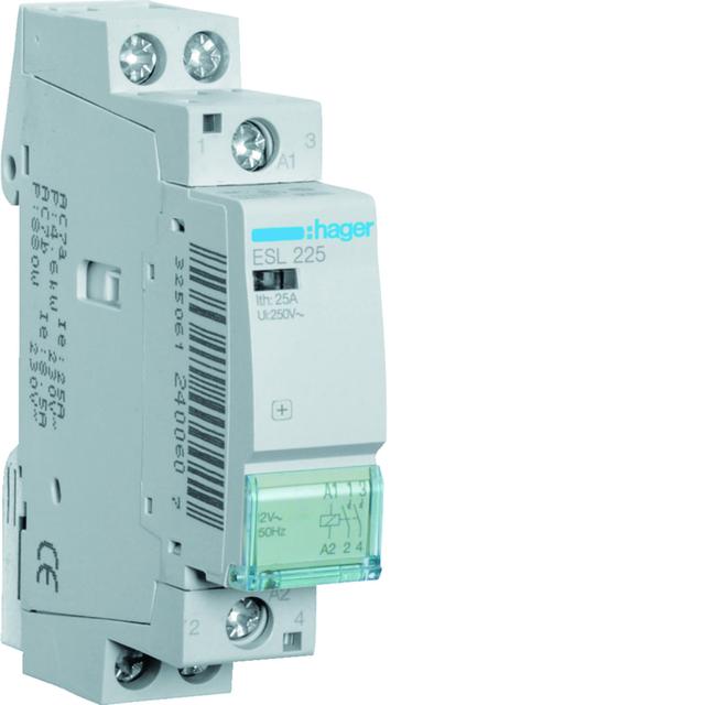 Stycznik modułowy 12V AC 2Z 25A AC-7A B ESL225 HAGER
