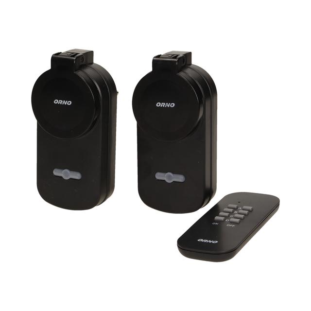 Zestaw bezprzewodowych gniazd sterowanych pilotem 2+1 IP44 OR-GB-429 ORNO