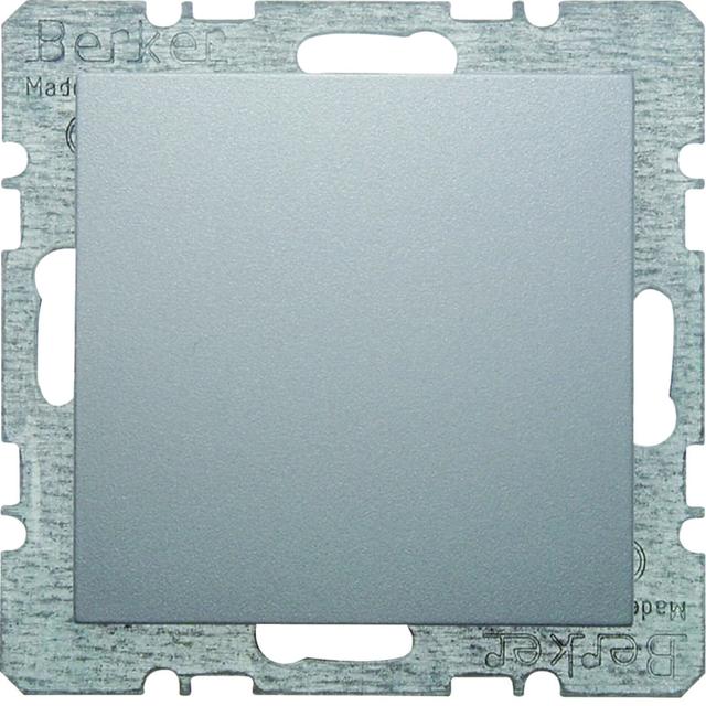 BERKER B.Kwadrat/B.7 Zaślepka z płytką czołową z cokołem i pazurkami aluminium 6710091404 HAGER