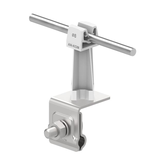 Uchwyt na blachę, na felc ze sł.plast./OH/ słupek szary