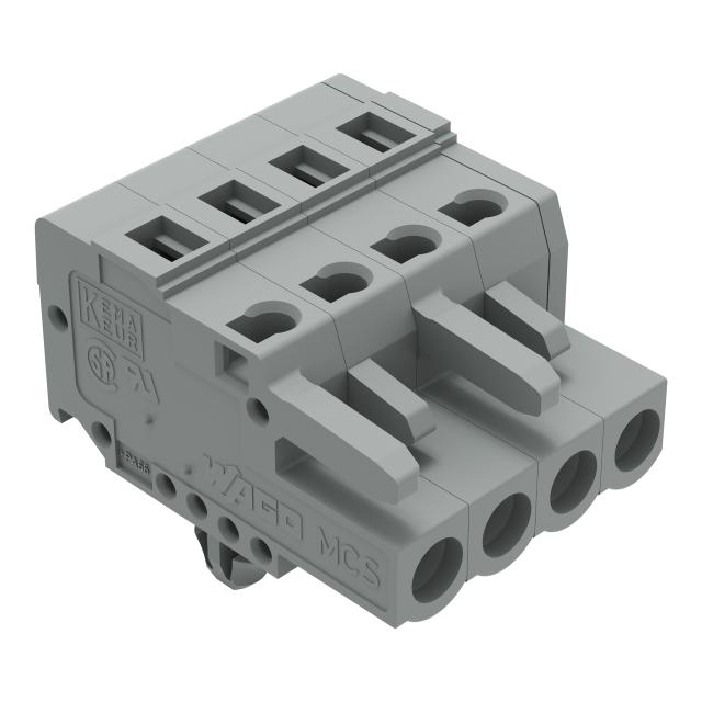 MCS-MIDI Classic gniazdo 4-bieg. szare raster 5 mm /100szt./ WAGO