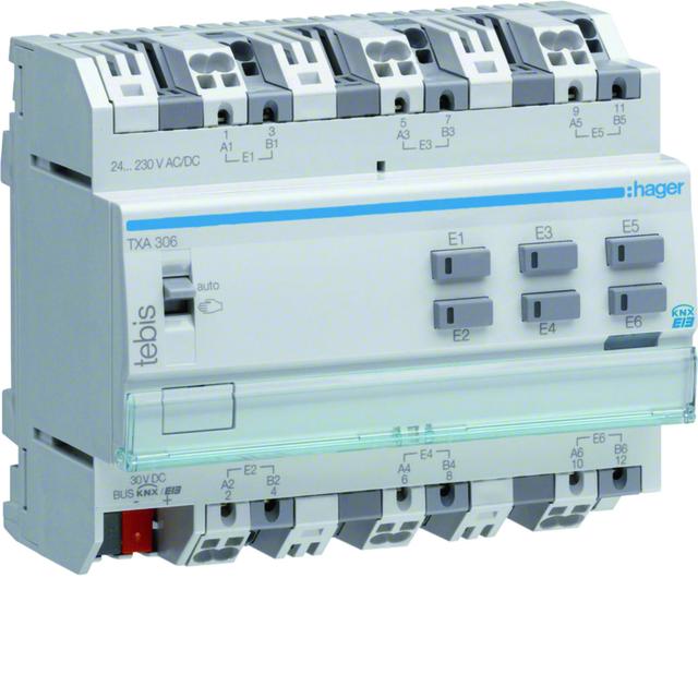KNX e/s Wejście binarne 6-krotne uniwersalne TXA306 HAGER