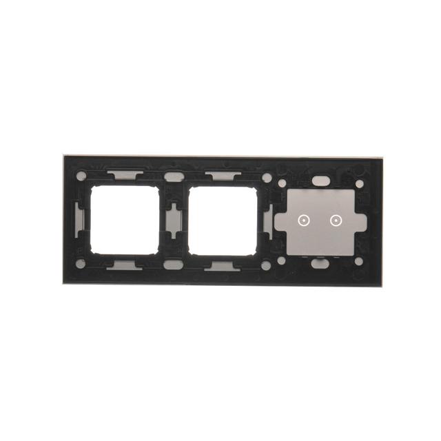 Simon 54 Touch Panel dotykowy S54 Touch 3 moduły 2 pola dotykowe poziome+2 otwory na osprzęty S54 sr