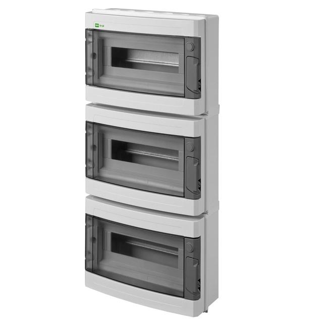 EP-LUX PLUS RN 3/39 (obudowy łączone3x13mod) drzwi transparentne (N+PE) IP55