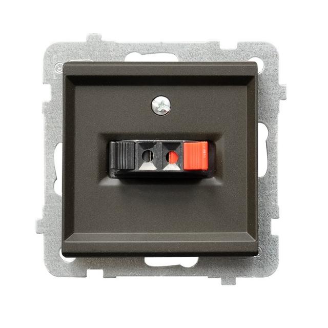 SONATA Gniazdo głośnikowe pojedyncze - kolor czekoladowy metalik GG-1R/m/40