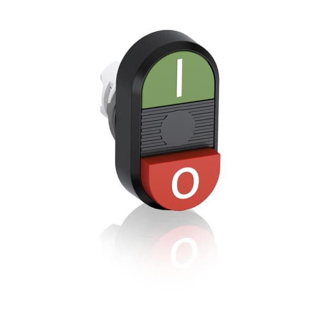 Przycisk podwójny, niepodświetlany I-0 czarne pole MPD13-11B