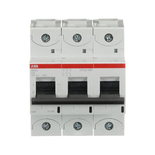 S803U-K40 Wyłącznik nadprądowy 50kA 3P K40A 2CCS863017R0557 ABB