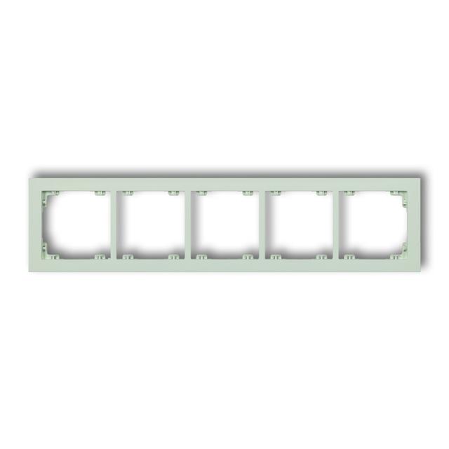 DECO Ramka pięciokrotna z tworzywa DECO Pastel Matt miętowy 46DR-5 KARLIK