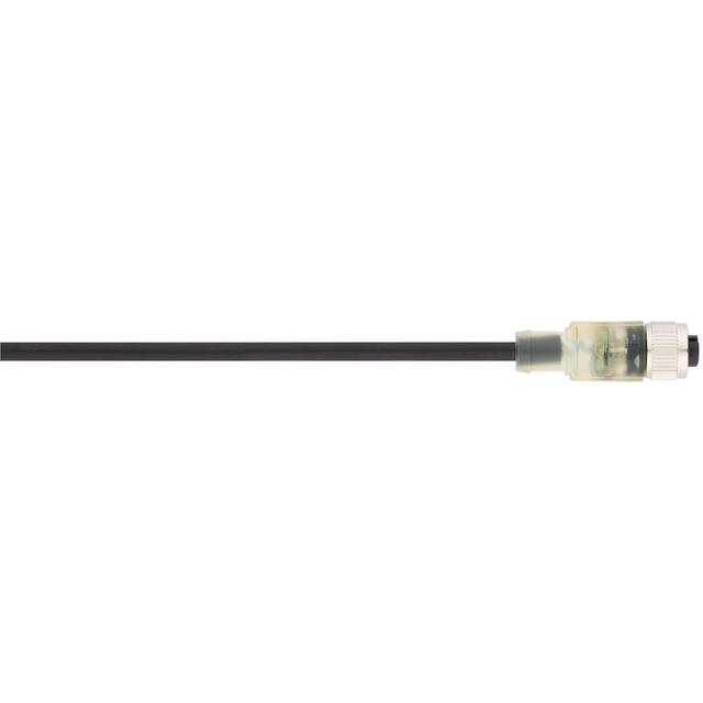 AB-C4-5,0PUR-M12FS-2L PRZEWODY SENSOR/ACTUATOR GNIAZDO PROSTE M12, WOLNY KONIEC PRZEWODU 2LEDY