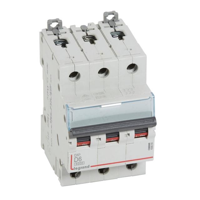 Wyłącznik Nadprądowy S 303 3P D6A 6kA DX3 408085 LEGRAND
