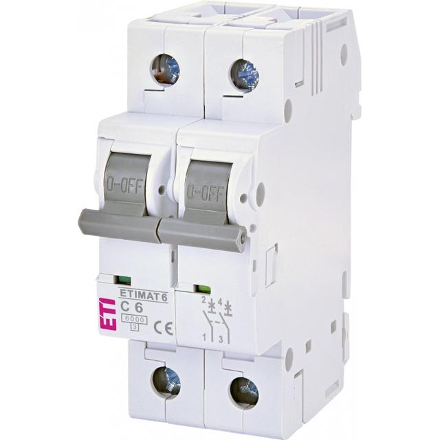 Wyłącznik nadprądowy MAT 6 2P C6A 002143512 ETI