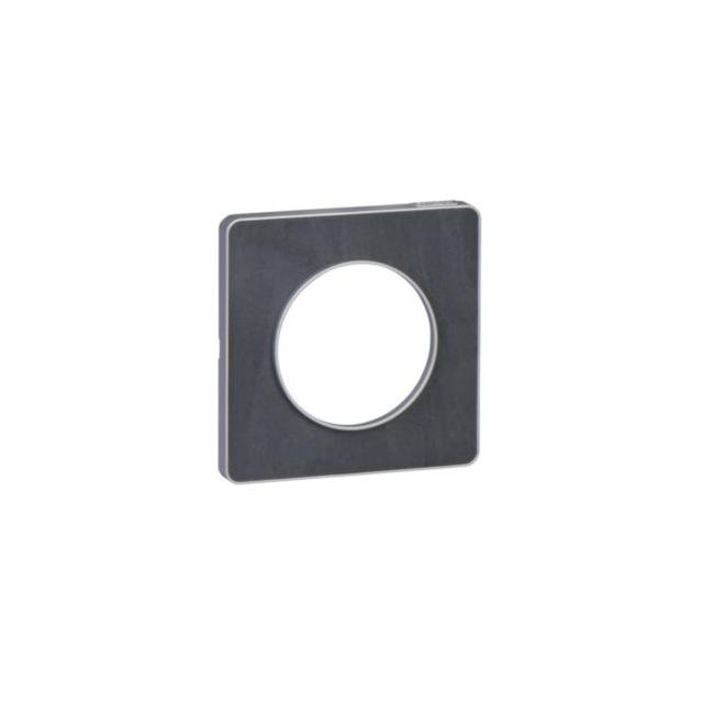 Odace Touch, ramka 1-krotna, podstawa aluminium, kamień ardoise