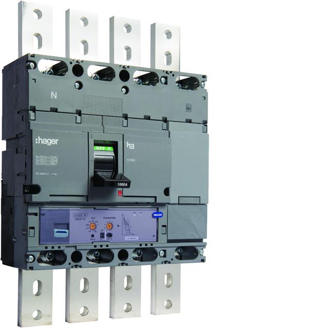 Wyłącznik mocy h1000 4P 70kA 1000A LSI HEE971H HAGER