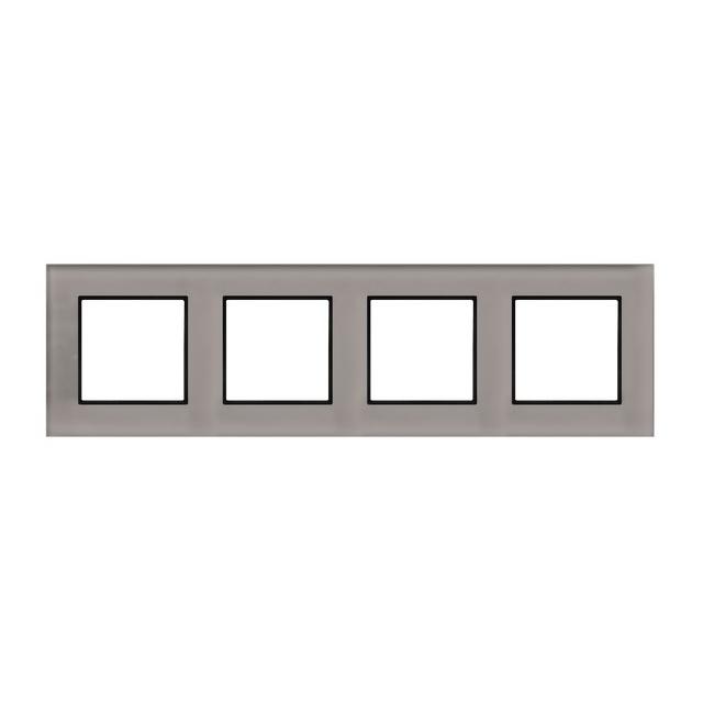 ARIA Ramka poczwórna - kolor szare szkło