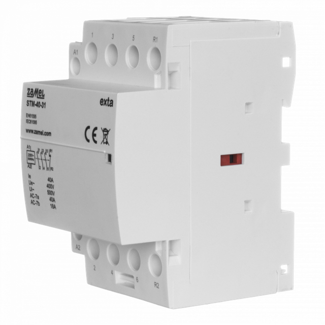 STYCZNIK MODUŁOWY INSTALACYJNY 40A, 3xNO+1NC, 230V AC, TYP: STM-40-31