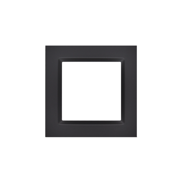Simon 10 Ramka 1-krotna pojedyncza czarny mat