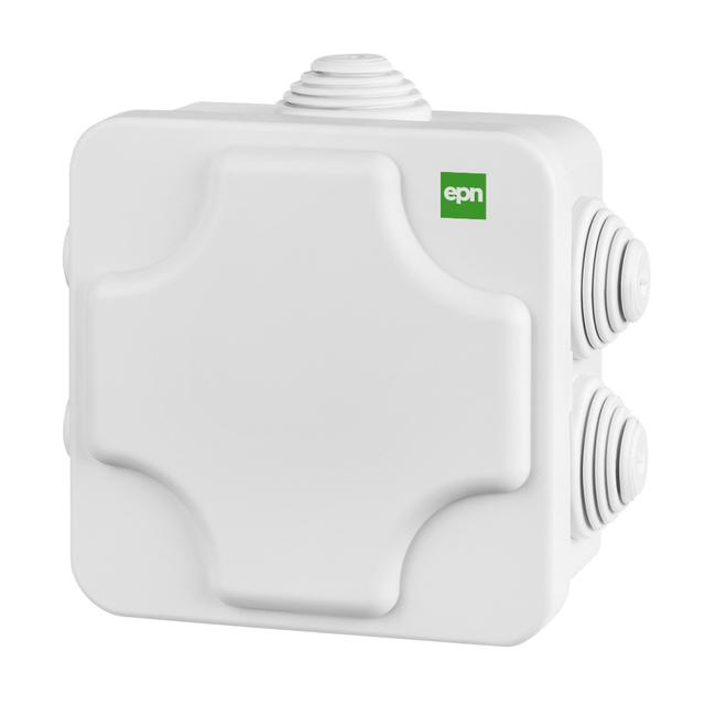 INDUSTRIAL Puszka N/T 102x102x47 (7 DŁAWIC ) IP 55 szara