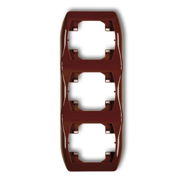 TREND Ramka pionowa potrójna brązowa