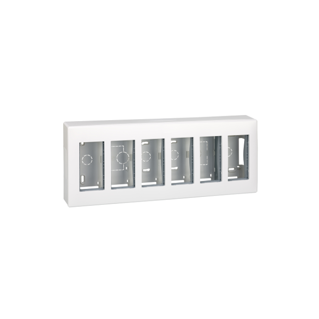 Simon Connect Obudowa natynkowa S500 6-modułowa 12x K45 kompletna aluminium 51000006-033 51000006-030 KONTAKT