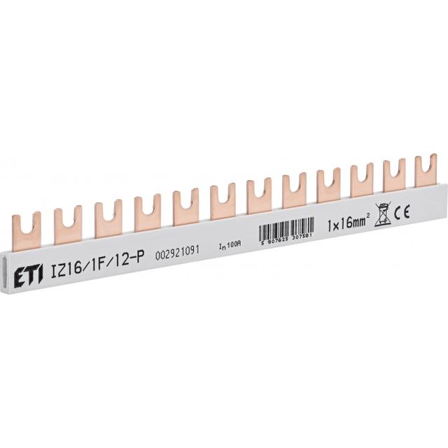 Szyna łączeniowa widełkowa 1P 100A 16mm2 (12 mod.) IZ16/1F/12P 002921091 ETI