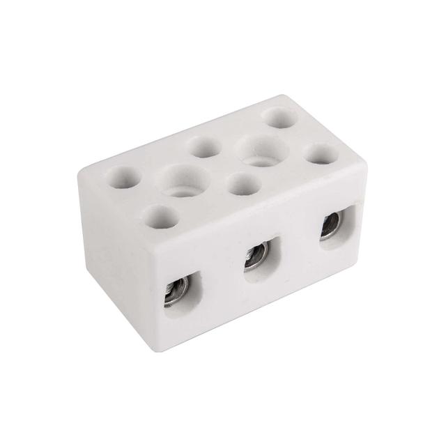 Złączka gwintowa porcelanowa 10mm² 3‑tory biała z 2 otworami montażowymi CPO‑15A‑3P 80723516 SIMET