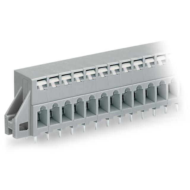 listwa przepustowa do p. drukowanych 12-bieg. szara raster 5 mm