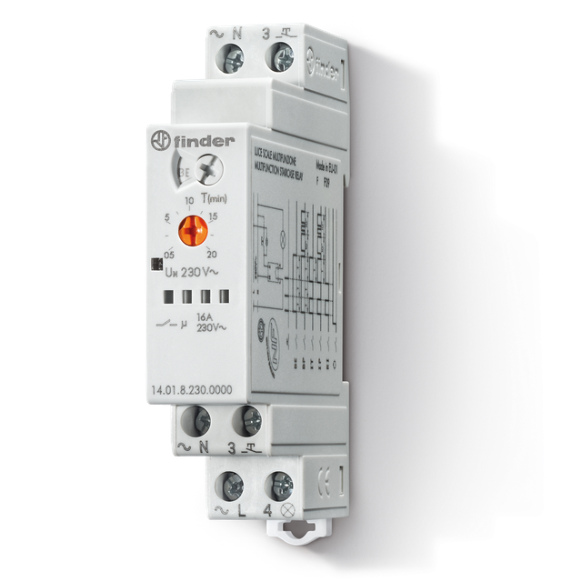 Automat do klatek schodowych serii 14: 1Z 16A 230V AC 14.01.8.230.0000 /5szt./ FINDER