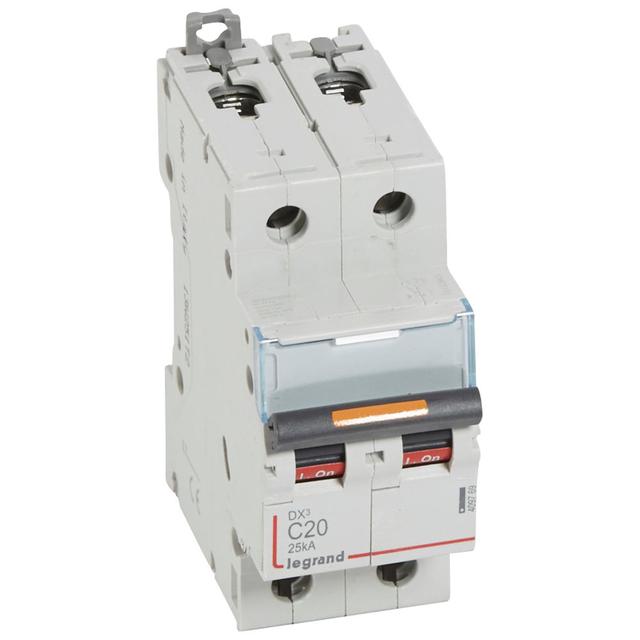 Wyłącznik Nadprądowy S322 C20 2P 20A 25Ka DX3 409769 LEGRAND
