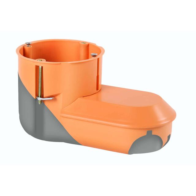 E5000 ,  Puszka do pustych ścian 2xO60mm, do elektroniki z membraną, jednostronnie zamknięta, pomara