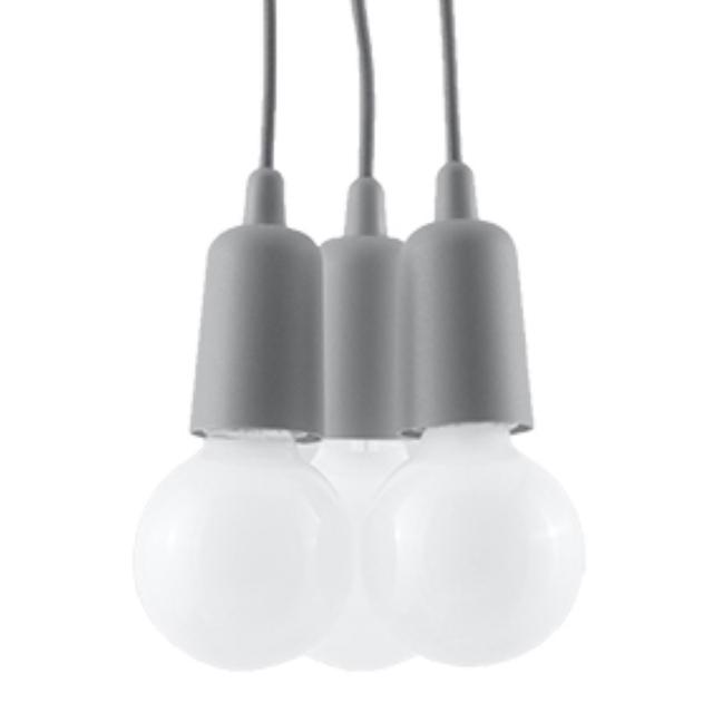 Sollux Lampa wisząca DIEGO 3 szara SL.0576