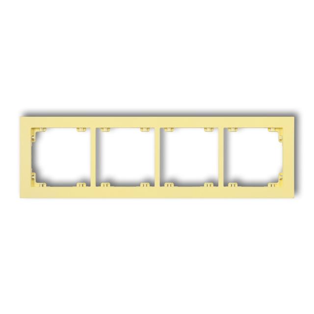 DECO Ramka uniwersalna podczwórna z tworzywa DECO Pastel Matt kanarkowa