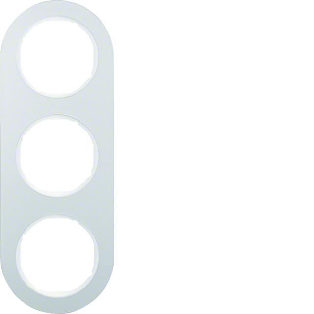 R.classic Ramka potrójna aluminium/biała Berker 10132074 WLD9300AW HAGER