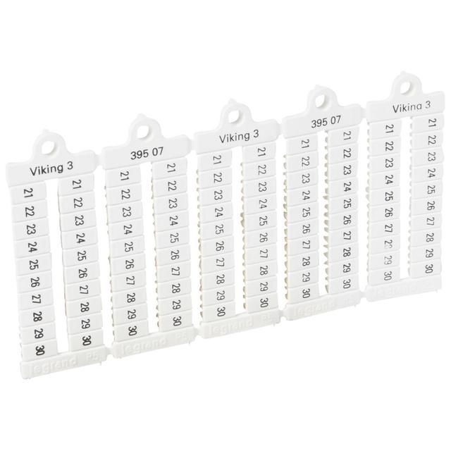 Płytki Oznaczników Viking3 Szerokość 5Mm /21-30/ Poziome /1000Szt./ 039507 LEGRAND