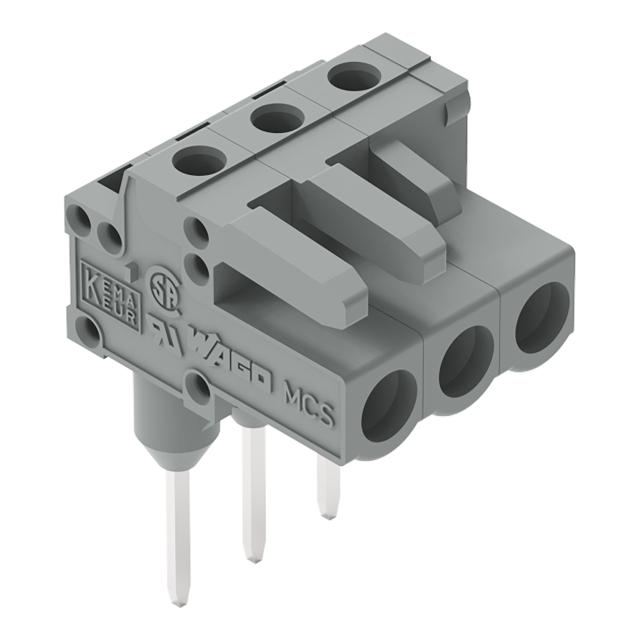 MCS-MIDI Classic gniazdo kątowe 3-bieg. szare raster 5 mm /100szt./ WAGO