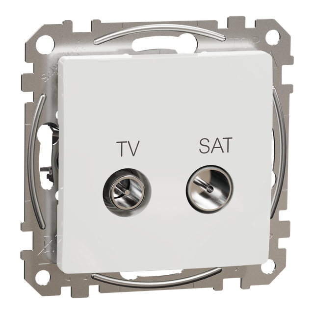 Sedna Design & Elements Gniazdo antenowe TV-SAT przelotowe 7dB białe SDD111474S SCHNEIDER