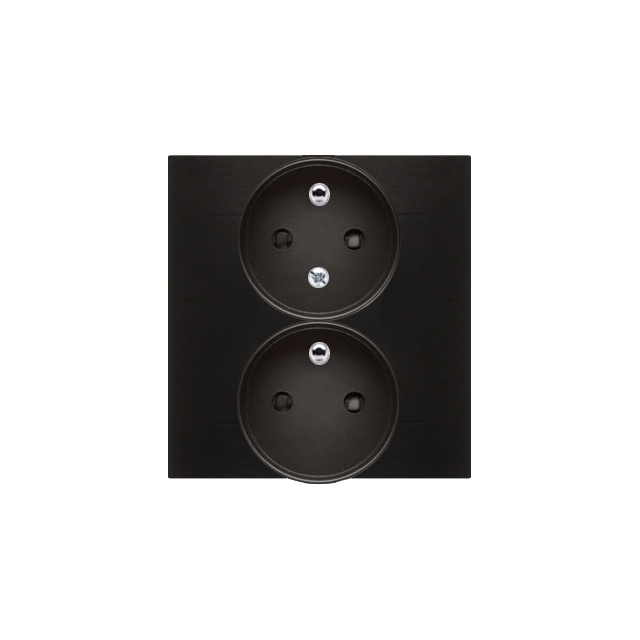 Simon 54 Gniazdo z/u podwójne z funkcją niezm. faz16A z. śrub. monoblok antracyt