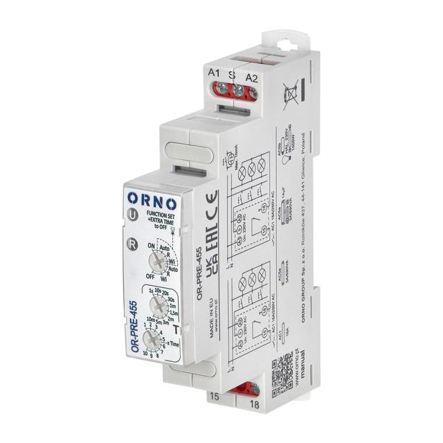 Automat schodowy 7 trybów pracy 230 VAC OR-PRE-455 ORNO
