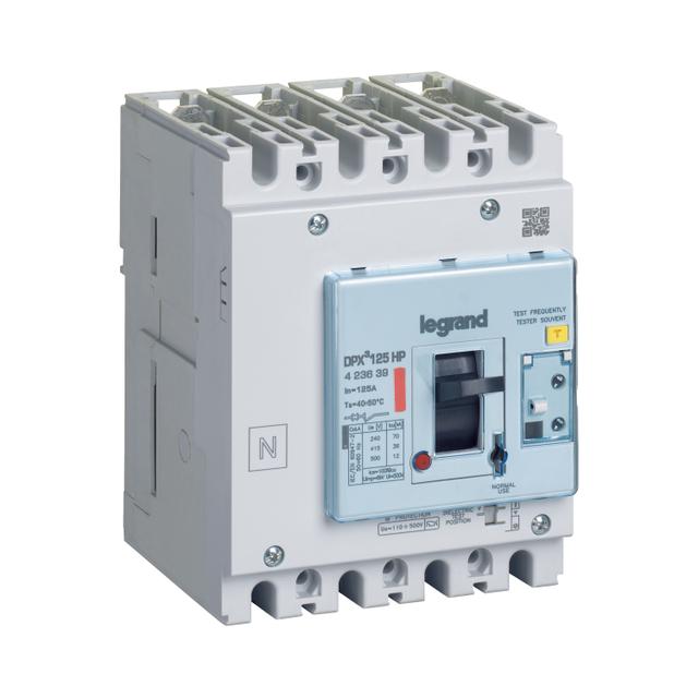 Wyłącznik DPX3 125 Hp+Rcd 4P 125A 36kA 423639 LEGRAND