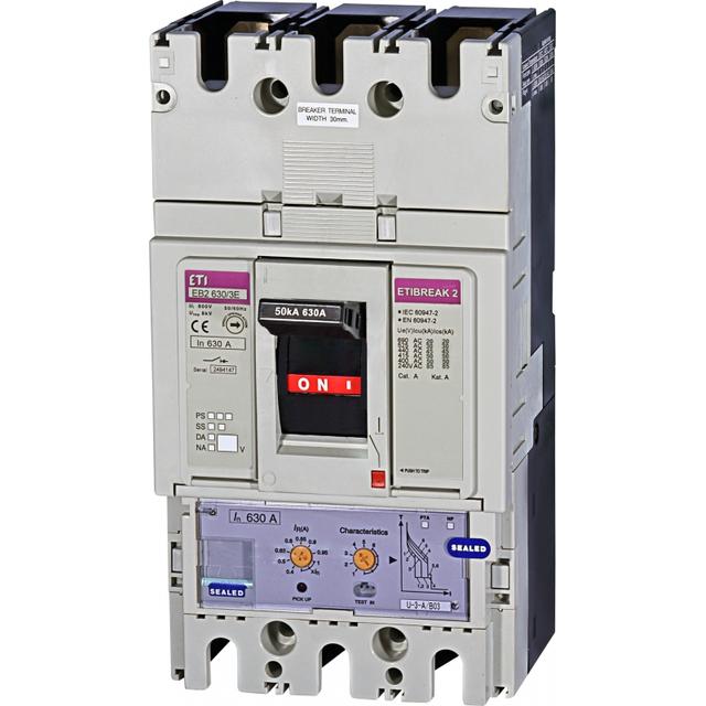 Wyłącznik mocy 50kA wyzw. elektroniczny EB2 630/3E 630A 3P 004671127 ETI